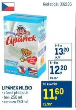 Makro Madeta Lipánek mléko nabídka