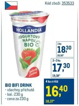 Makro Bio bifi drink nabídka