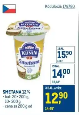 Makro Smetana 12% nabídka