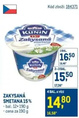 Makro Zakysaná smetana 15% nabídka