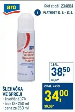Makro Aro Šlehačka ve spreji nabídka