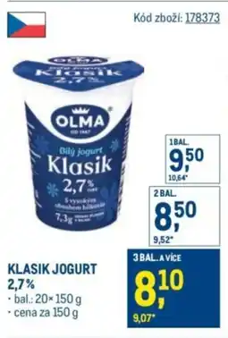 Makro OLMA Klasik jogurt 2,7% nabídka