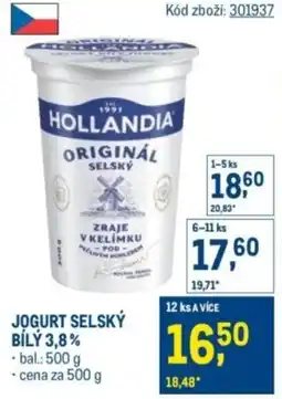 Makro Jogurt selský bílý 3,8% nabídka