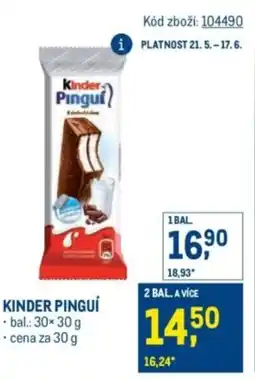Makro Kinder pingui nabídka