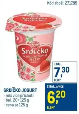 Makro Srdíčko jogurt nabídka