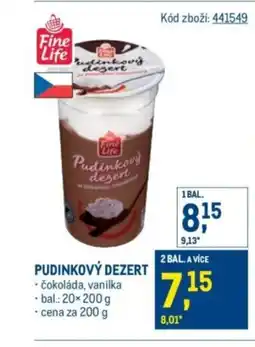 Makro Fine Life Pudinkový dezert nabídka