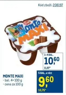 Makro Zott Monte maxi nabídka