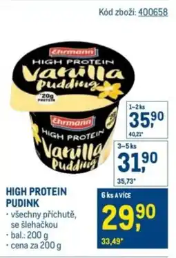Makro Ehrmann High protein pudink nabídka