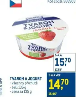 Makro Madeta Tvaroh a jogurt nabídka