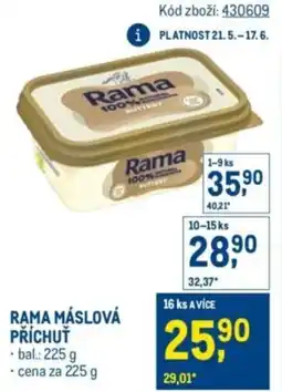 Makro Rama máslová příchuť nabídka