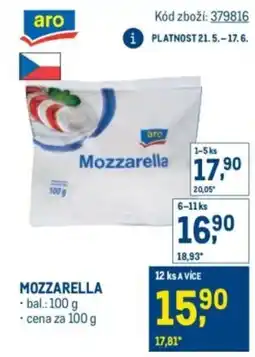 Makro Aro Mozzarella nabídka