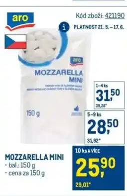 Makro Mozzarella mini nabídka