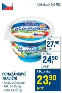 Makro Madeta Pomazánkové tradiční nabídka