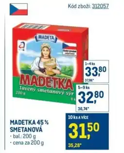 Makro MADETA Madetka 45% smetanová nabídka