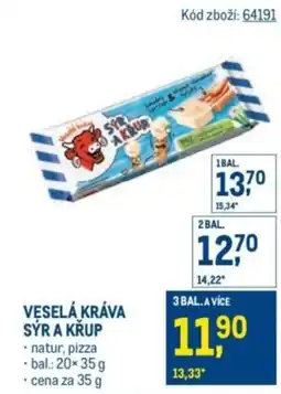 Makro Veselá kráva sýr a křup nabídka