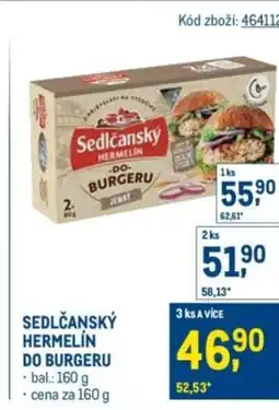 Makro Sedlčanský hermelín do burgeru nabídka