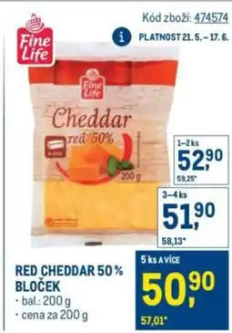 Makro Fine Life Red cheddar 50% bloček nabídka