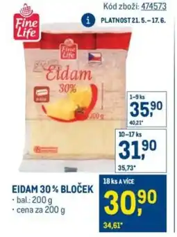 Makro Fine Life Eidam 30% bloček nabídka