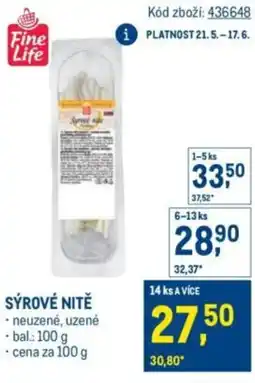 Makro Fine Life Sýrové nitě nabídka