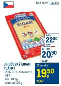 Makro Madeta Jihočeský eidam plátky nabídka