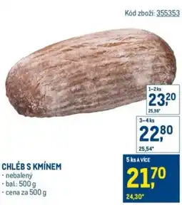 Makro Chléb s kmínem nabídka