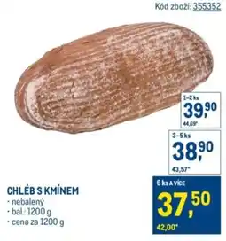Makro Chléb s kmínem nabídka