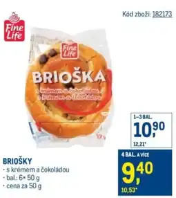 Makro Fine Life Briošky nabídka