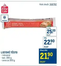 Makro Fine Life Listové těsto nabídka