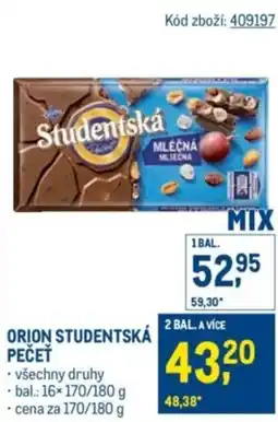 Makro Orion studentská pečeť nabídka