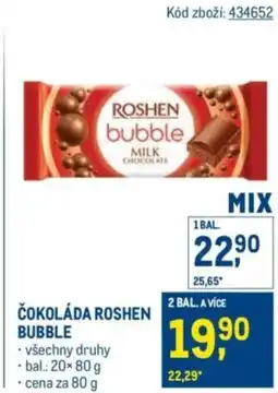 Makro Čokoláda roshen bubble nabídka