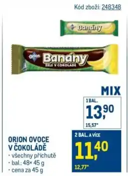 Makro Orion ovoce v čokoládě nabídka