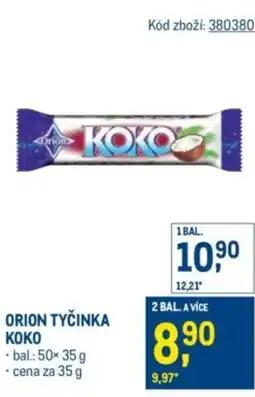 Makro Orion tyčinka koko nabídka