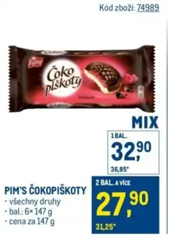 Makro Pim's čokopiškoty nabídka
