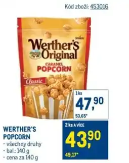 Makro Werther's popcorn nabídka