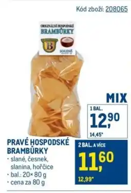Makro Pravé hospodské brambůrky nabídka