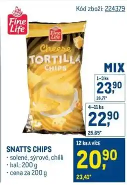 Makro Fine Life Snatts chips nabídka