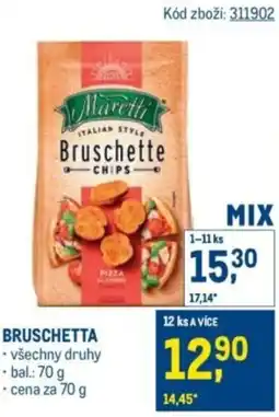 Makro Bruschette nabídka