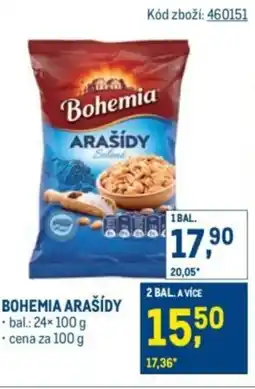 Makro Bohemia arašídy nabídka