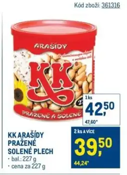 Makro Kk arašídy pražené solené plech nabídka