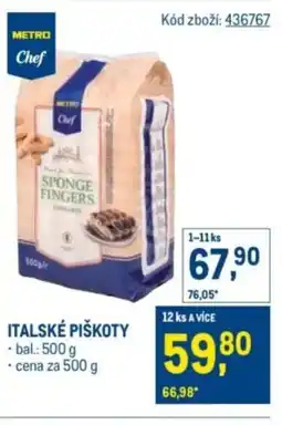 Makro Italské piškoty nabídka