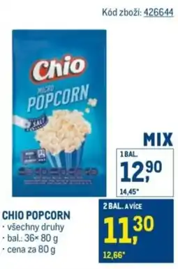 Makro Chio popcorn nabídka