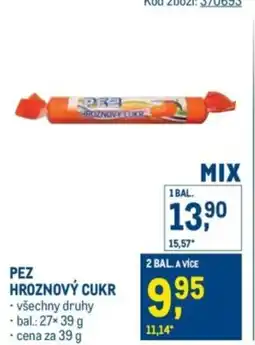 Makro Pez hroznový cukr nabídka