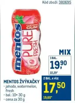 Makro Mentos žvýkačky nabídka