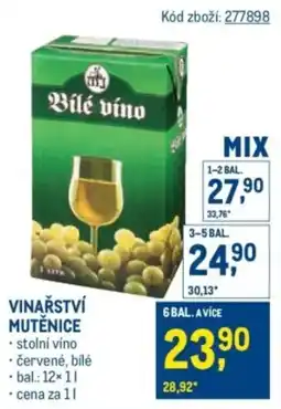 Makro Vinařství mutěnice nabídka