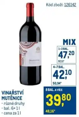 Makro Vinařství mutěnice nabídka
