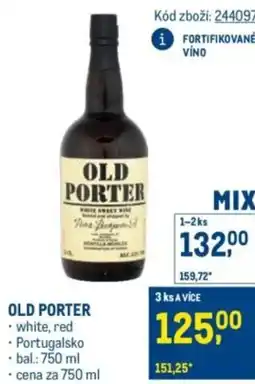 Makro OLD PORTER nabídka