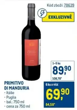 Makro Primitivo di manduria nabídka