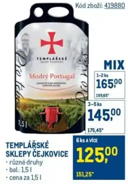 Makro Templářské sklepy čejkovice nabídka