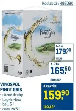 Makro Vinospol pinot gris nabídka