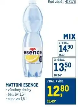 Makro MATTONI ESENCE nabídka